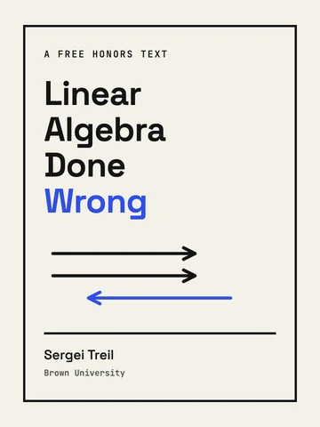 Cover of Linear Algebra Done Wrong